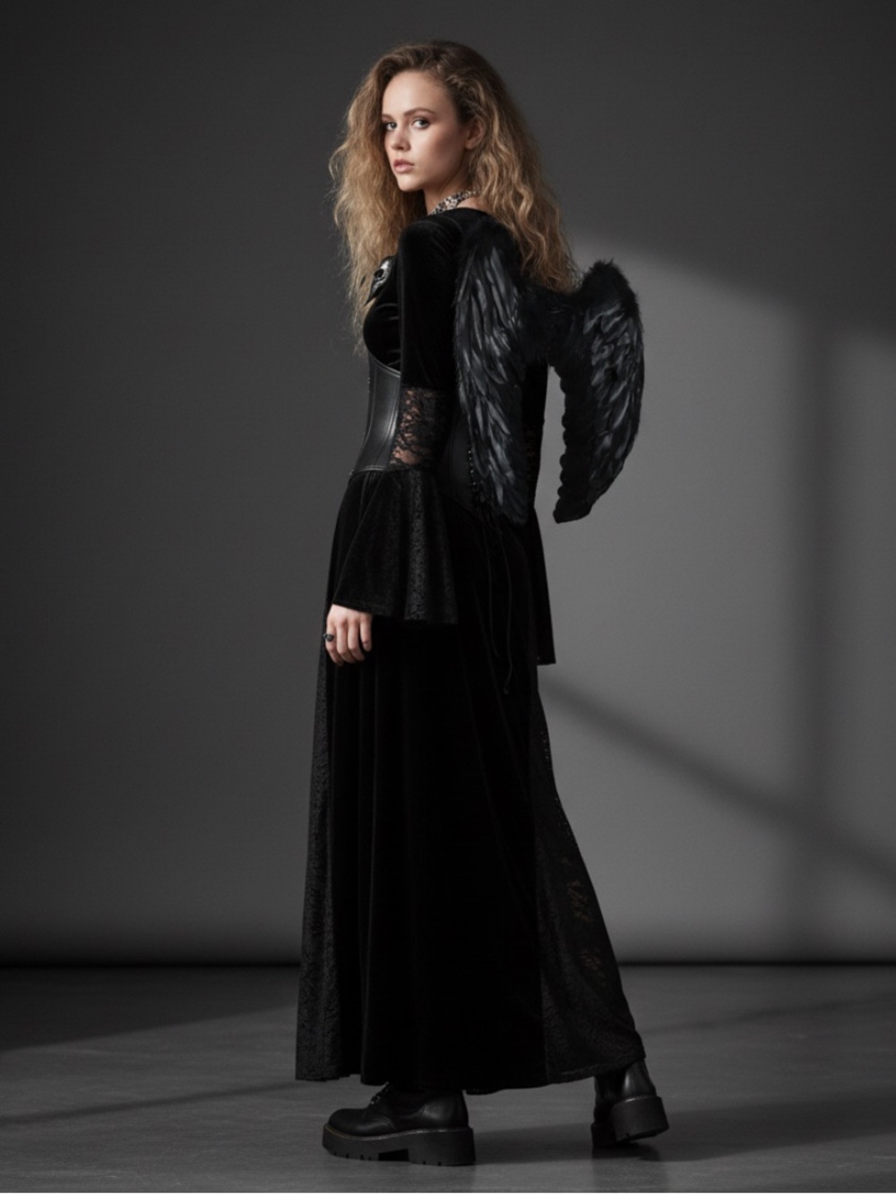 Black Feathers Angel Wings